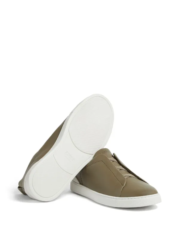 【セール】 Zegna Triple Stitch Leather Sneakers | Green | FARFETCH ジャケット・アウター