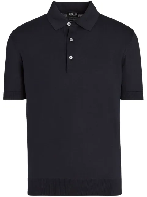 Zegna playera tipo polo con ribete de canalé