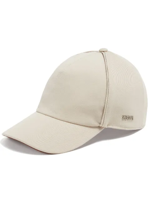Zegna logo-plaque cotton-blend cap