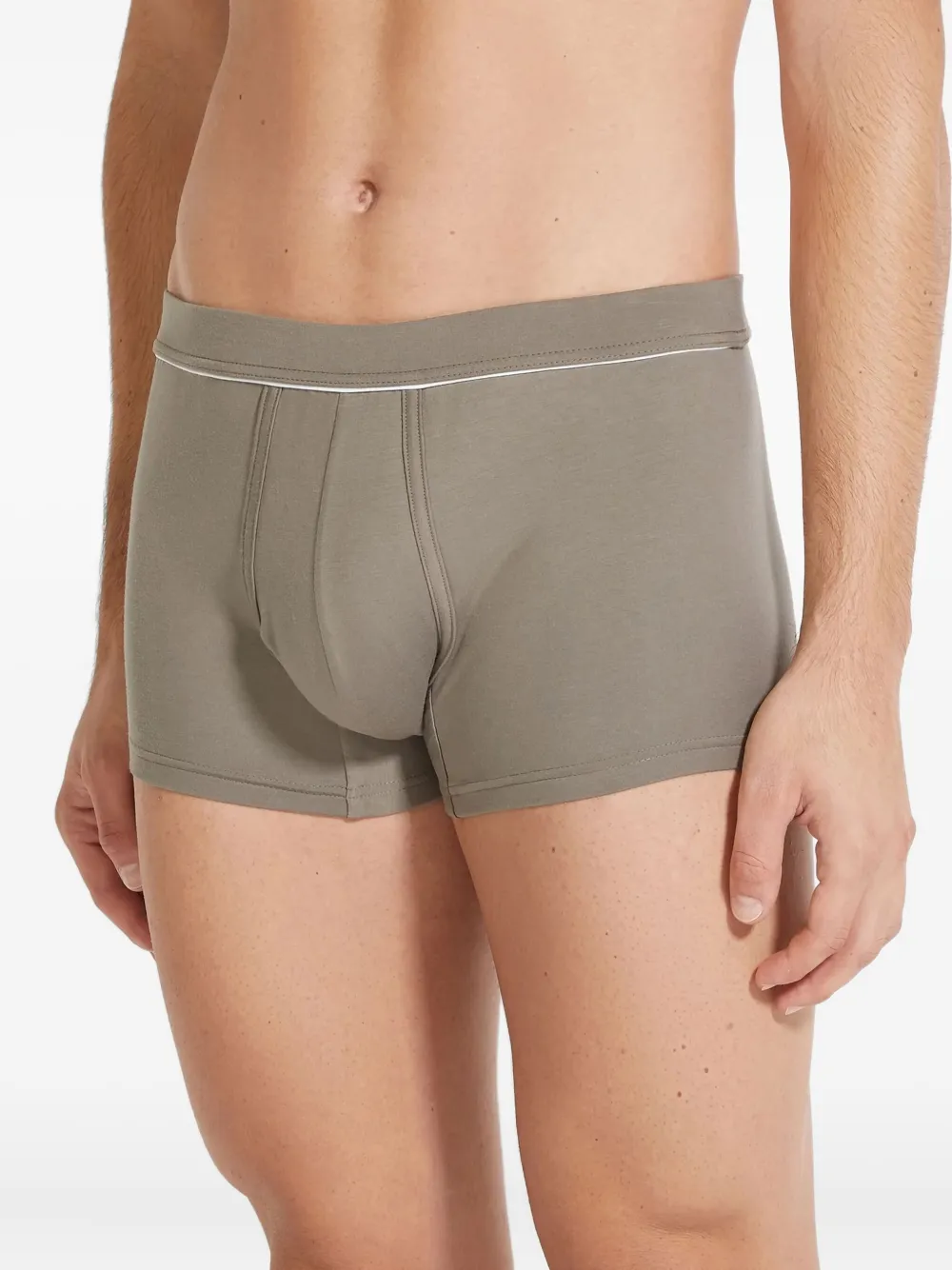 Zegna Stretch-design Boxers In Gray