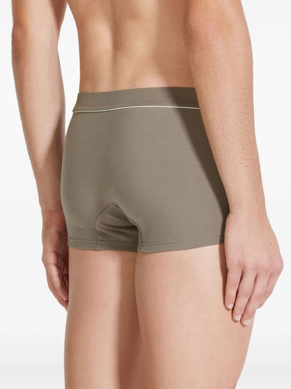 Zegna Stretch-design Boxers In Gray