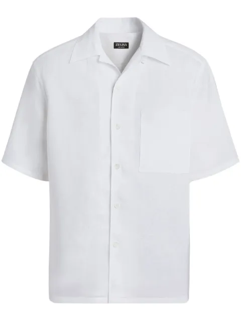 Zegna short-sleeve linen shirt