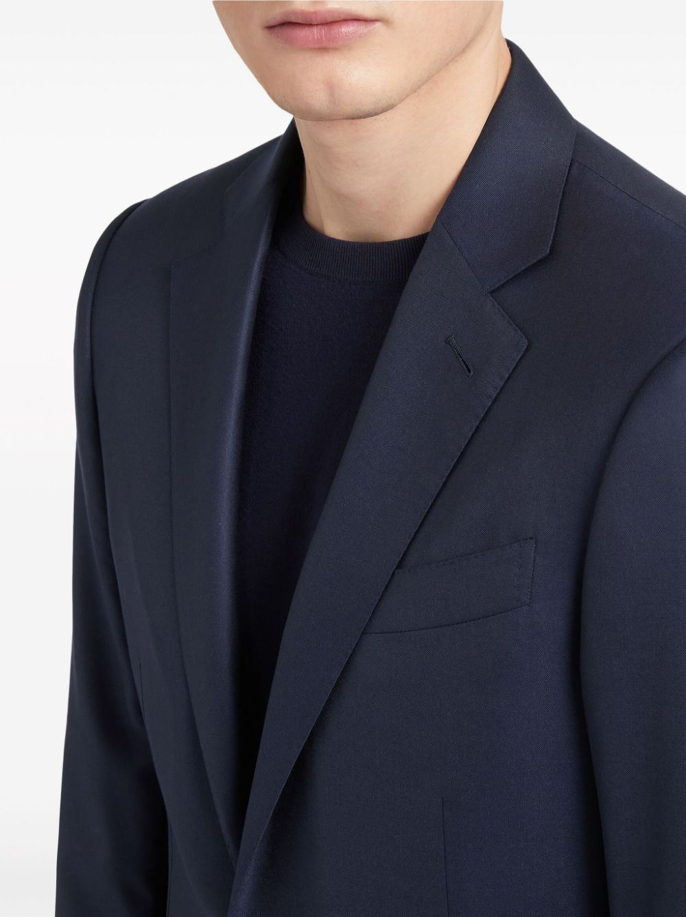 Shop Zegna 12milmil12 Single-breasted Wool Suit In Blue