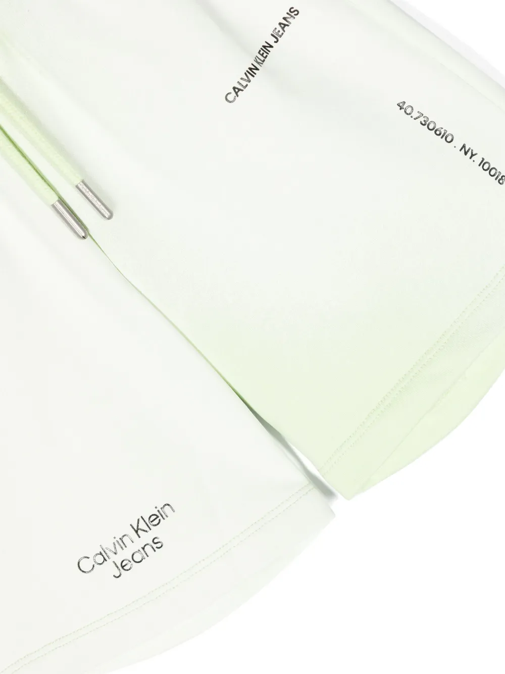Calvin Klein Kids Katoenen shorts met logoprint Groen