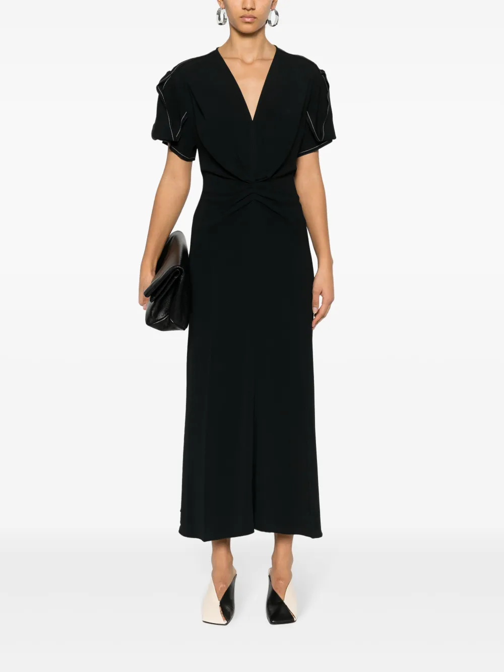 Victoria Beckham gathered-detail dress - Black