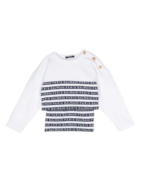 Balmain Kids logo-print cotton set