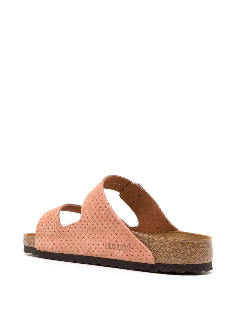 Shop Birkenstock Arizona Perforated Suede Sandals In Orange