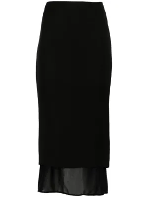 Black pencil shop skirt es