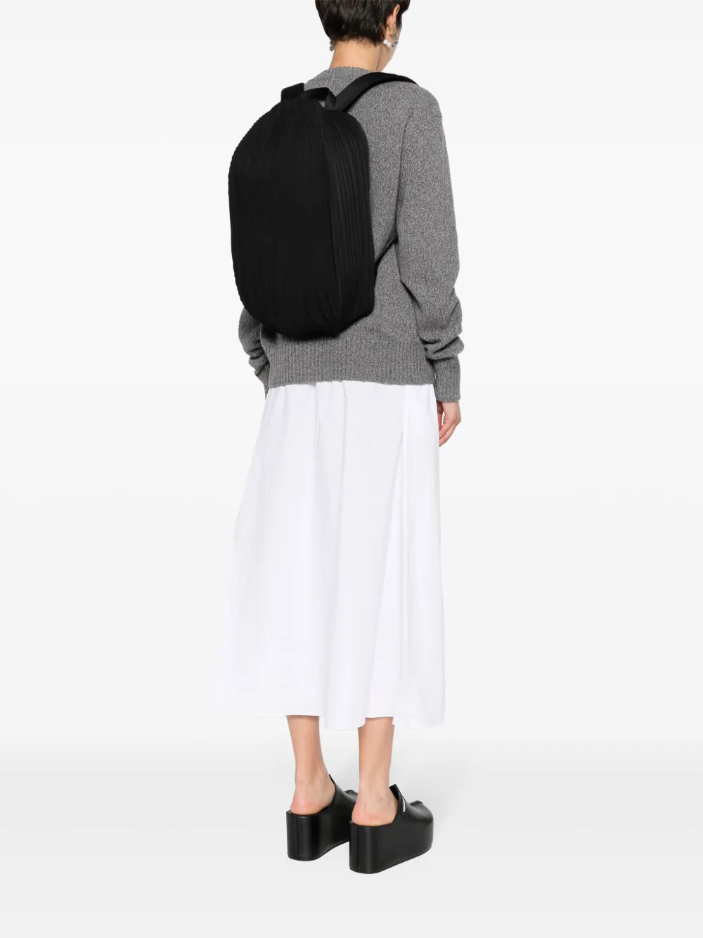 Pleats Please Issey Miyake Rugzak met plooien - Zwart
