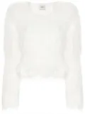 Coperni Fluffy-knit textured jumper - White