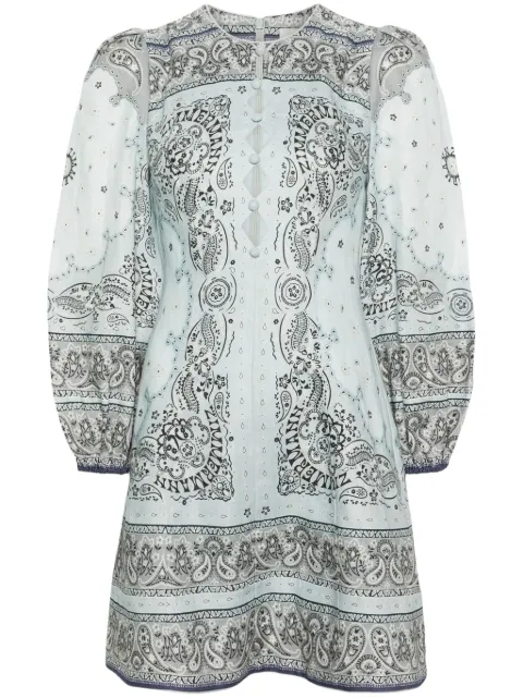 ZIMMERMANN bandana-print linen minidress