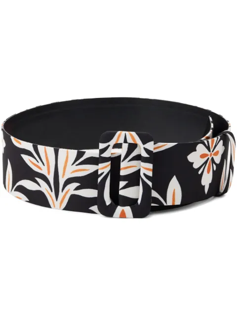 La DoubleJ floral-print buckled belt