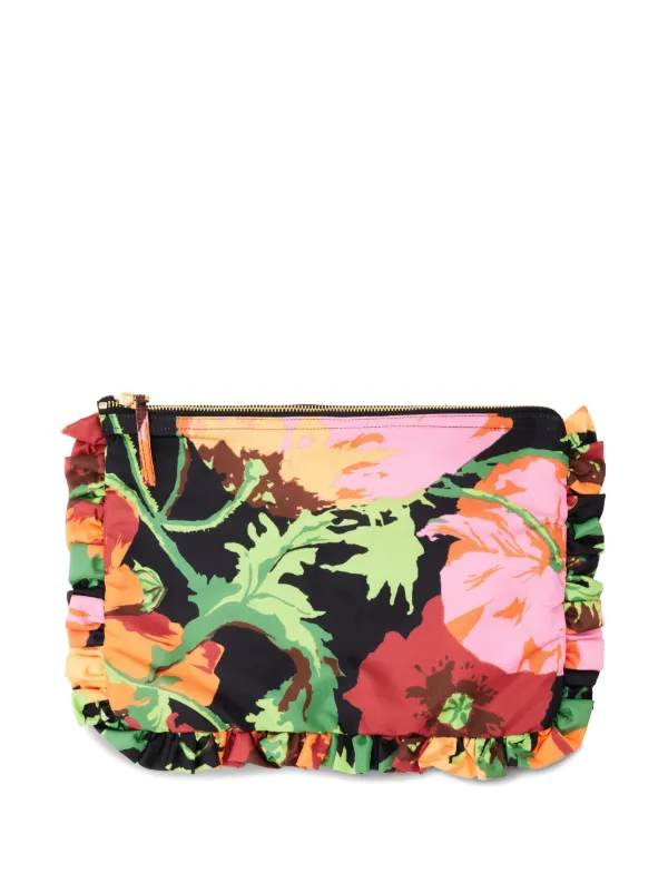 Ruffle best sale clutch bag