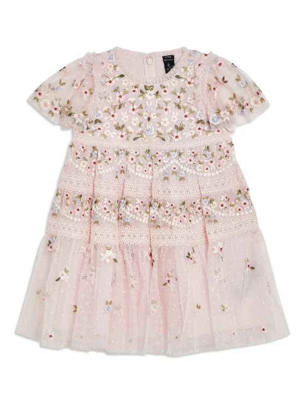 NEEDLE THREAD KIDS Garland Ribbon Dress Pink FARFETCH CA