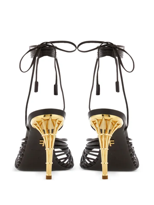 Ferragamo cage-heel strap-detail Sandals | Brown | FARFETCH