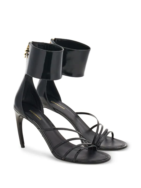 SALVATORE FERRAGAMO カーブヒールサンダル Ferragamo カーブヒール サンダル | ブラウン | FARFETCH JP