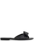 Ferragamo Vara padded bow-detail slides - Black