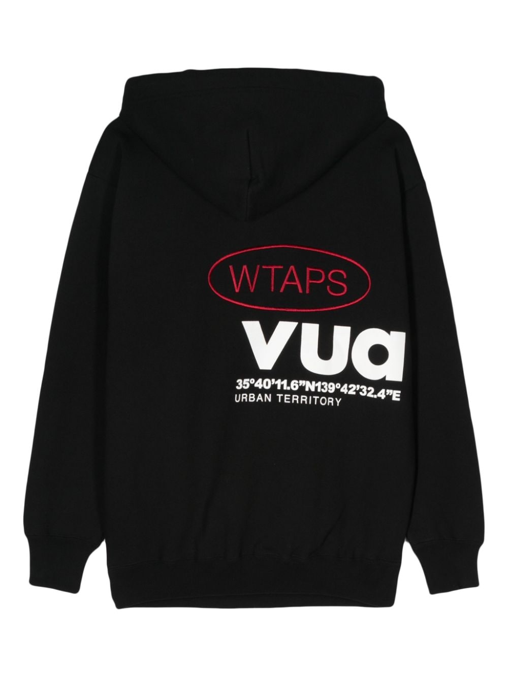 Shop Wtaps Logo-embroidered Hoodie In Black