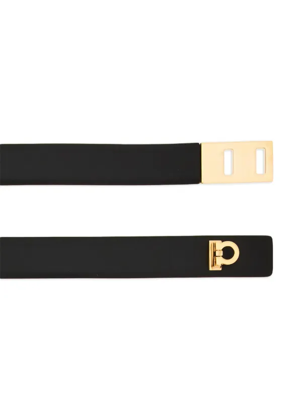 ☆送料関税込☆FERRAGAMO カンチーニ レザー ベルト レディース Ferragamo ガンチーニ レザーベルト | ブラック | FARFETCH JP