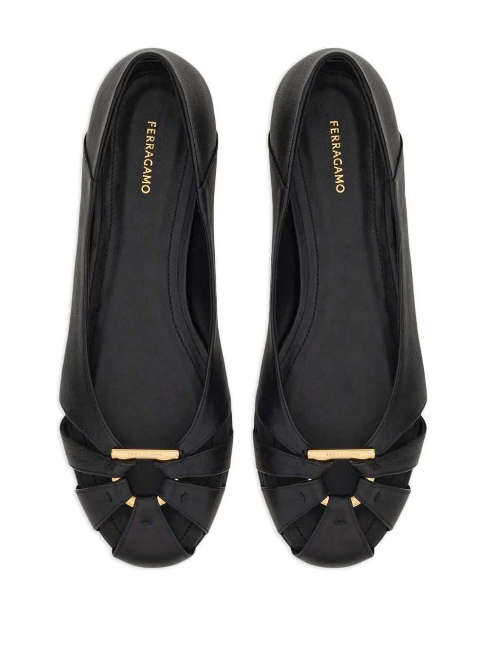 Ferragamo Gancini ornament flat ballerina shoes | Shoes | Image 4