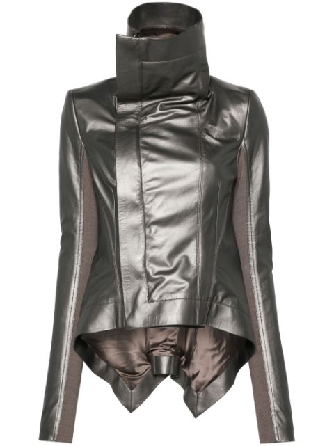 Rick Owens handkerchief-hem leather jacket