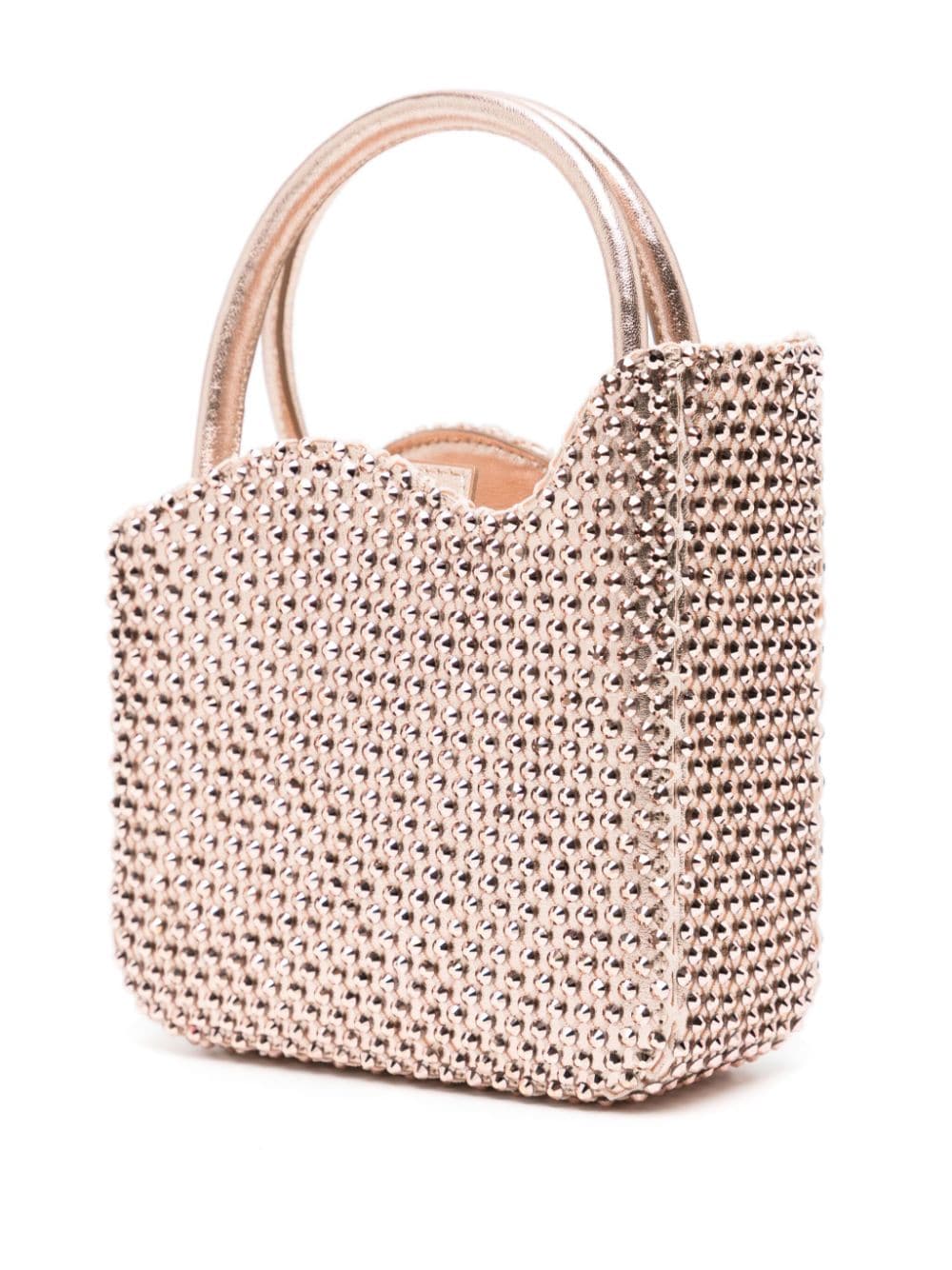 Shop Le Silla Mini Gilda Rhinestone-embellished Bag In Pink