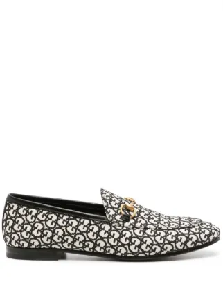Gucci Jordaan GG jacquard Loafers White FARFETCH AO