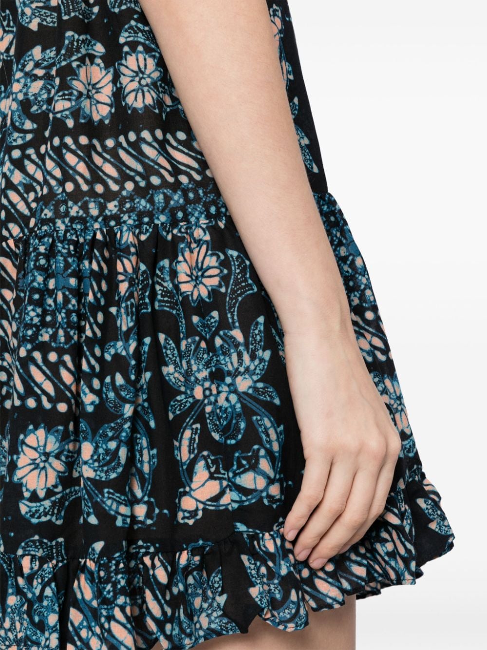 Ulla Johnson Mini-jurk met bloemenprint Blauw
