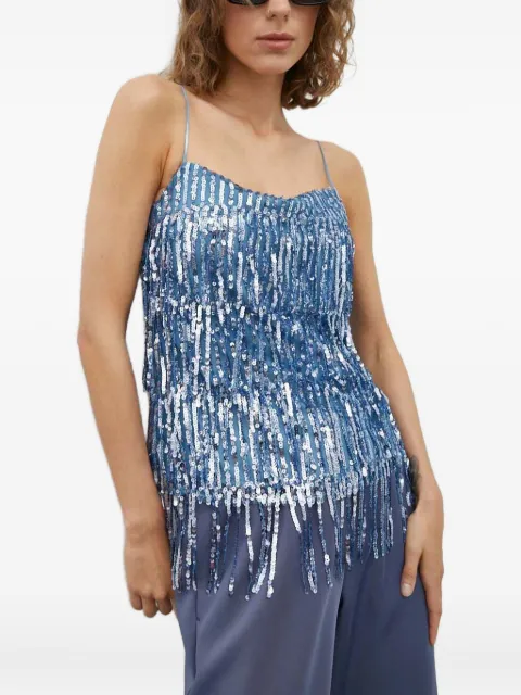 SAMSOE SAMSOE sequin fringed top