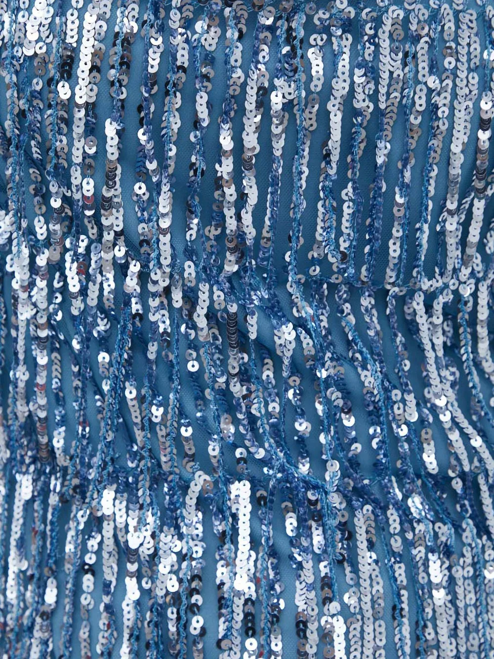 Samsoe & Samsoe Sequin Fringed Top In Blue