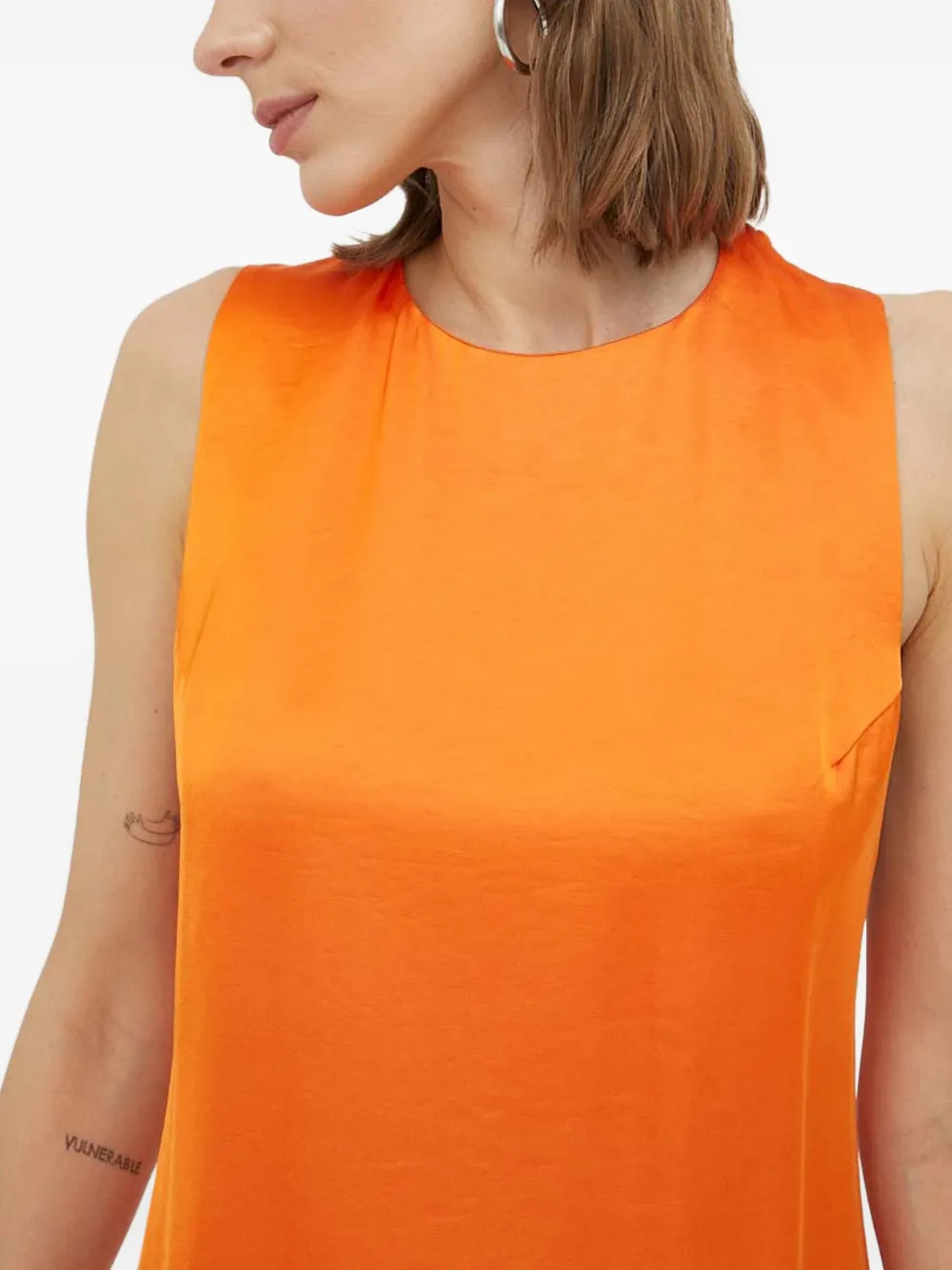 SAMSOE Mouwloze maxi-jurk Oranje