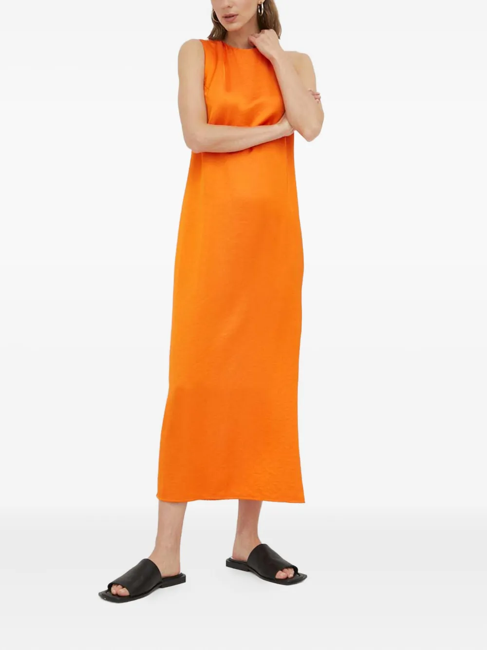 SAMSOE SAMSOE side-slit sleeveless midi dress | Orange | Image 1