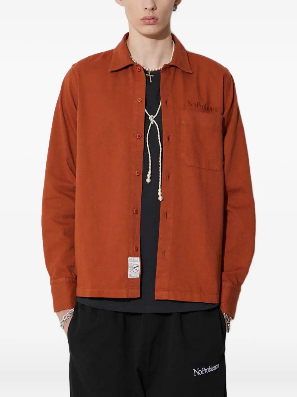 Aries Mini Problema Uniform Shirt In Orange