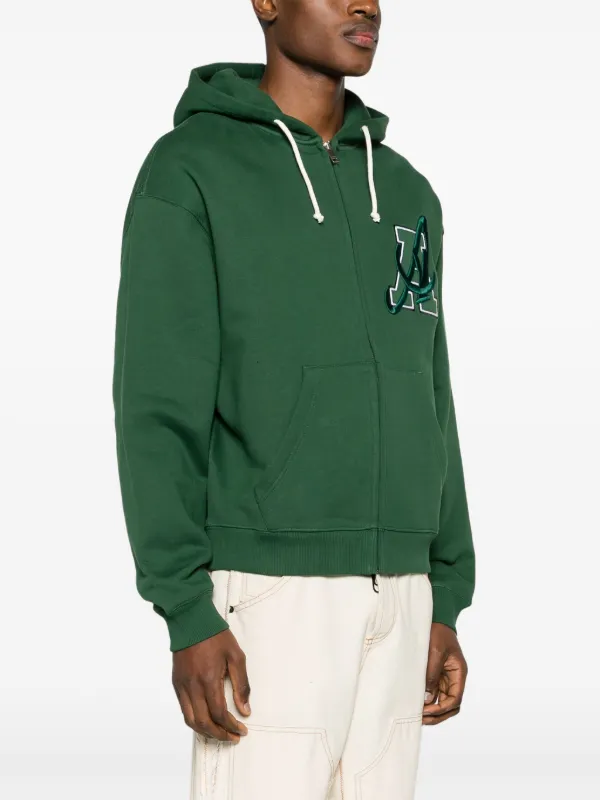 【関税込み】Axel Arigato フーディ & ジップアップ Axel Arigato Hart zip-up Cotton Hoodie | Green | FARFETCH