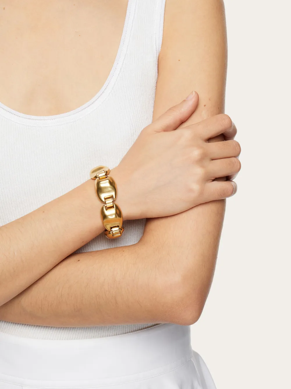 Shop Ferragamo Vara-chain Bracelet In Gold