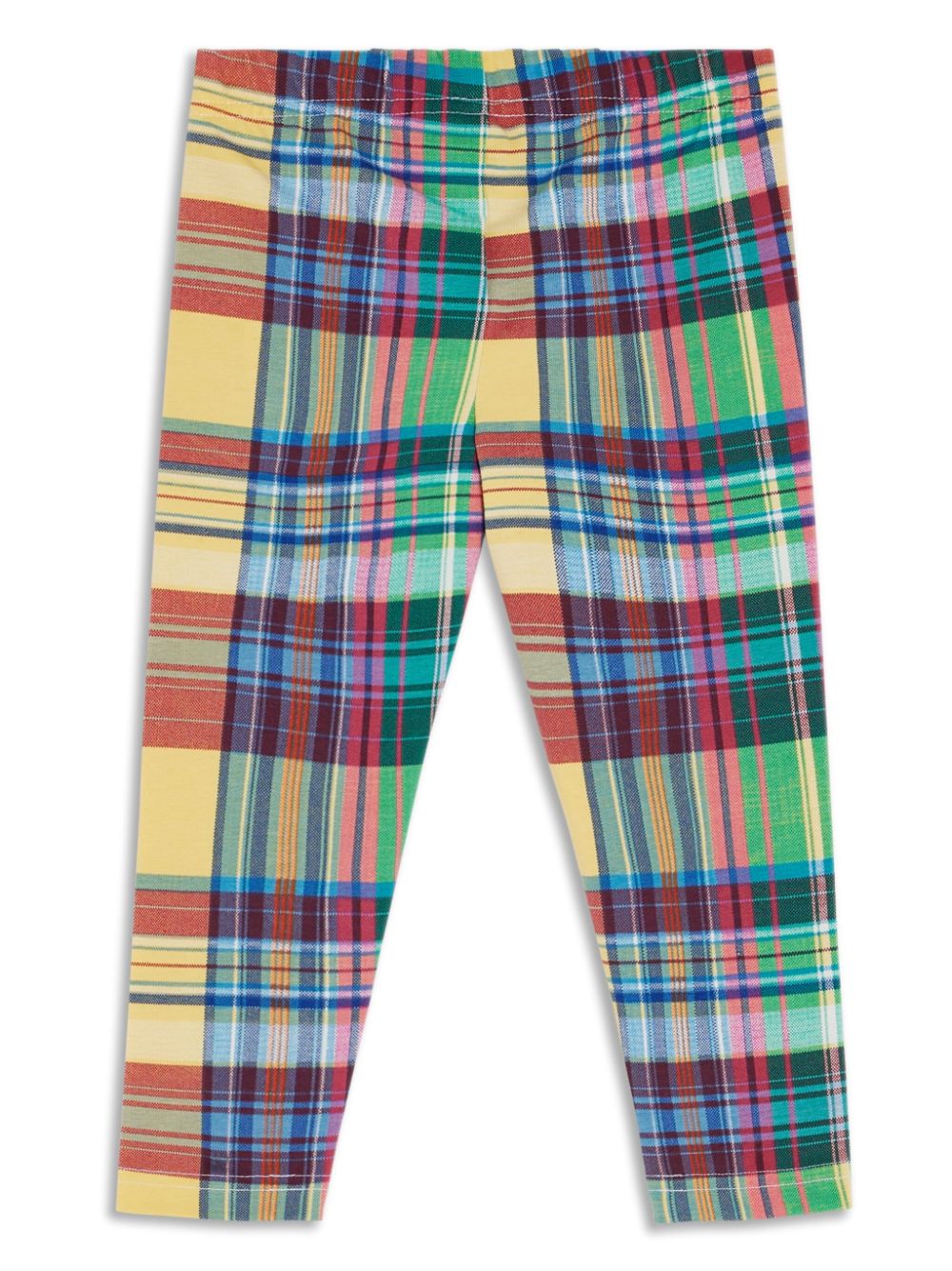 Ralph Lauren Kids check-pattern stretch-cotton trousers - Groen