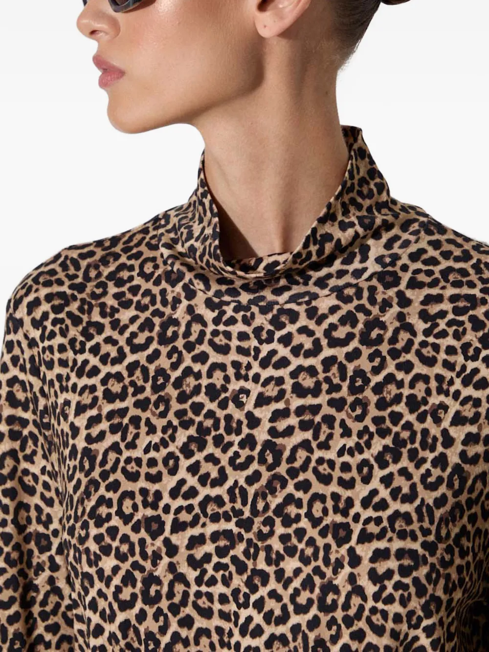 A.P.C. Midi-jurk met dierenprint Beige