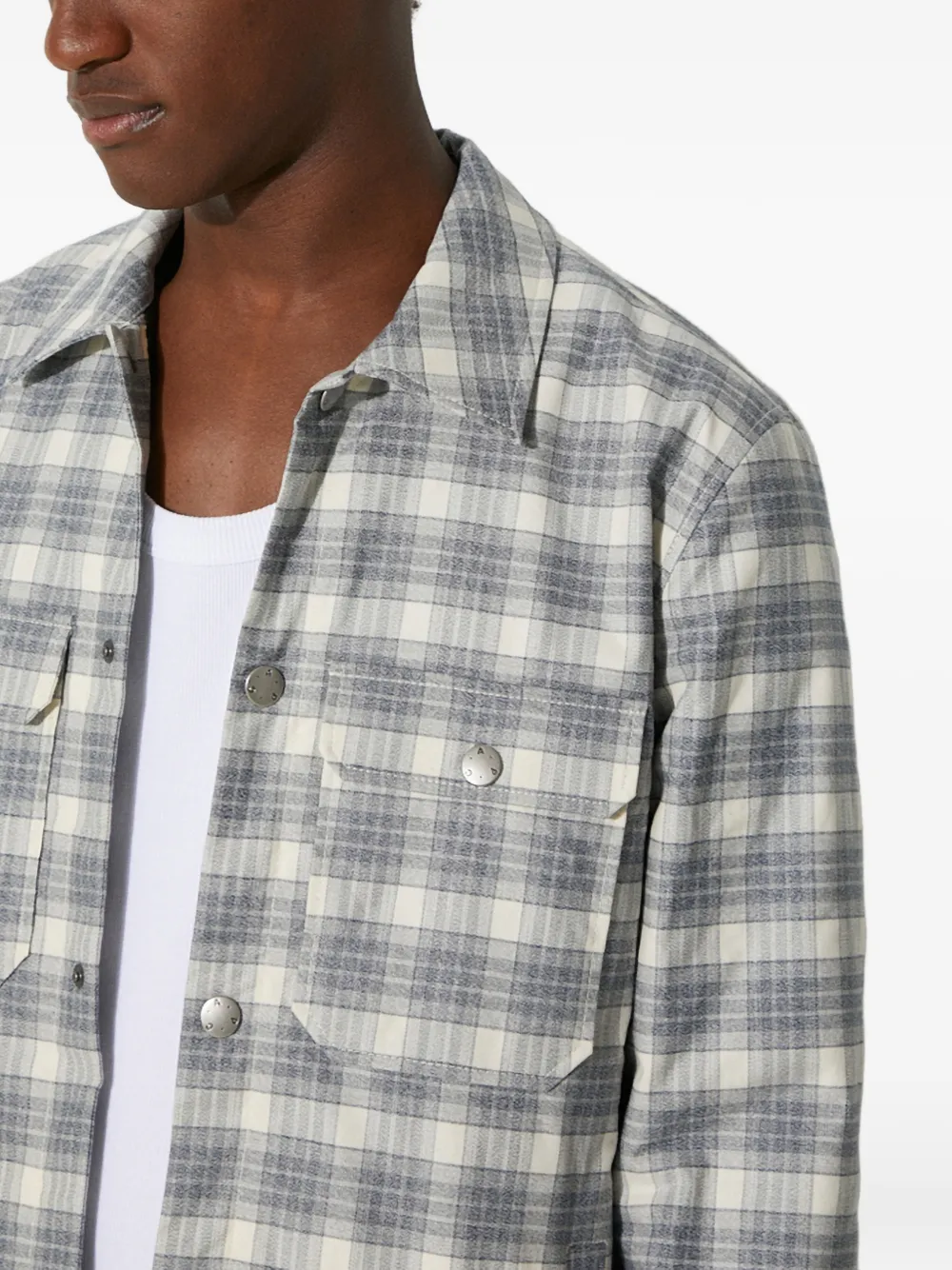 A.P.C. Geruit overhemd Beige