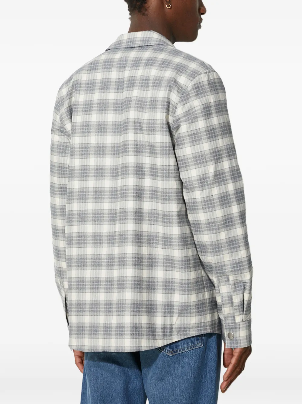 A.P.C. Geruit overhemd Beige