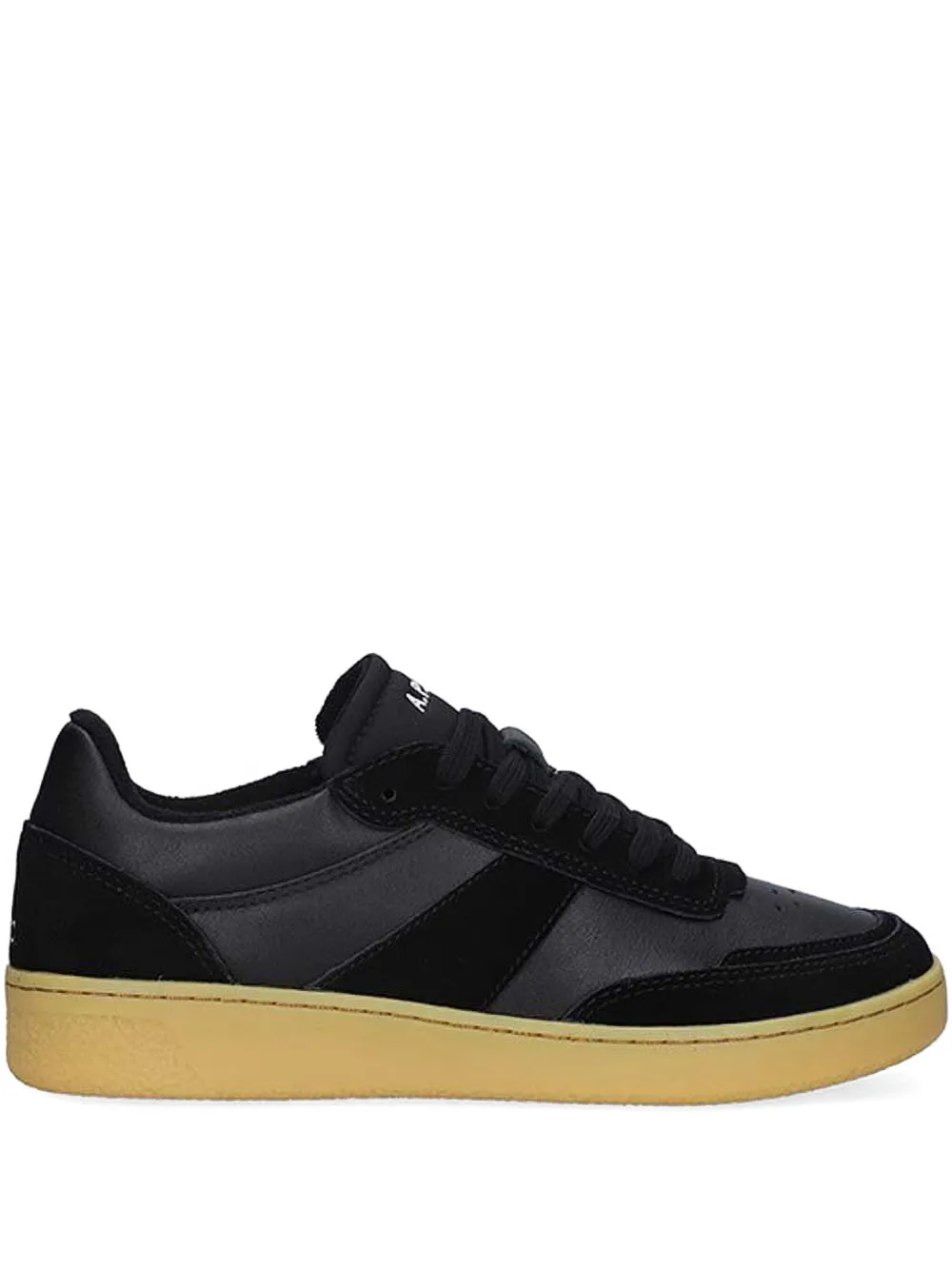 A.P.C. Sneakers met suède vlak Zwart