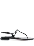 Miu Miu pearl-detail flat sandals - Black