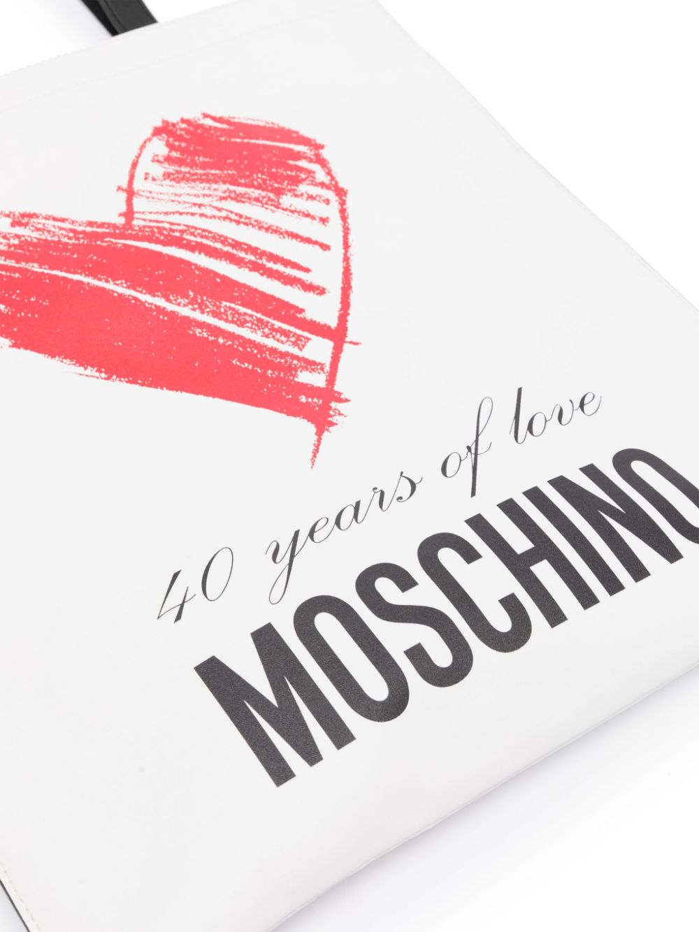 Shop Moschino Logo-print Shoulder Bag In 白色