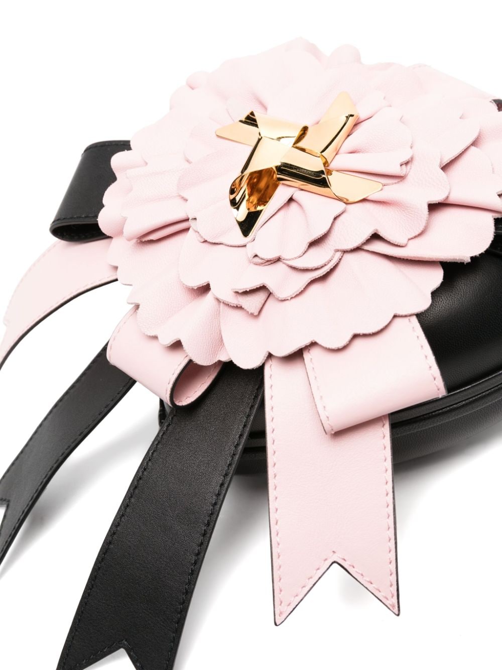 Shop Moschino Bow-detailed Heart-shape Shoulder Bag In Black