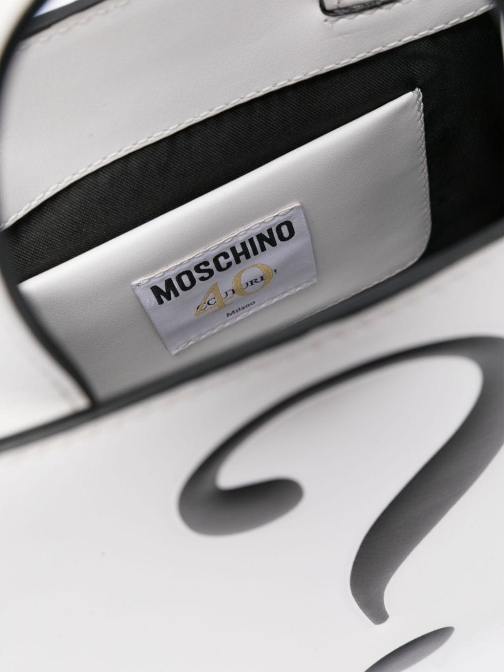 Moschino Shopper met logo-reliëf Wit