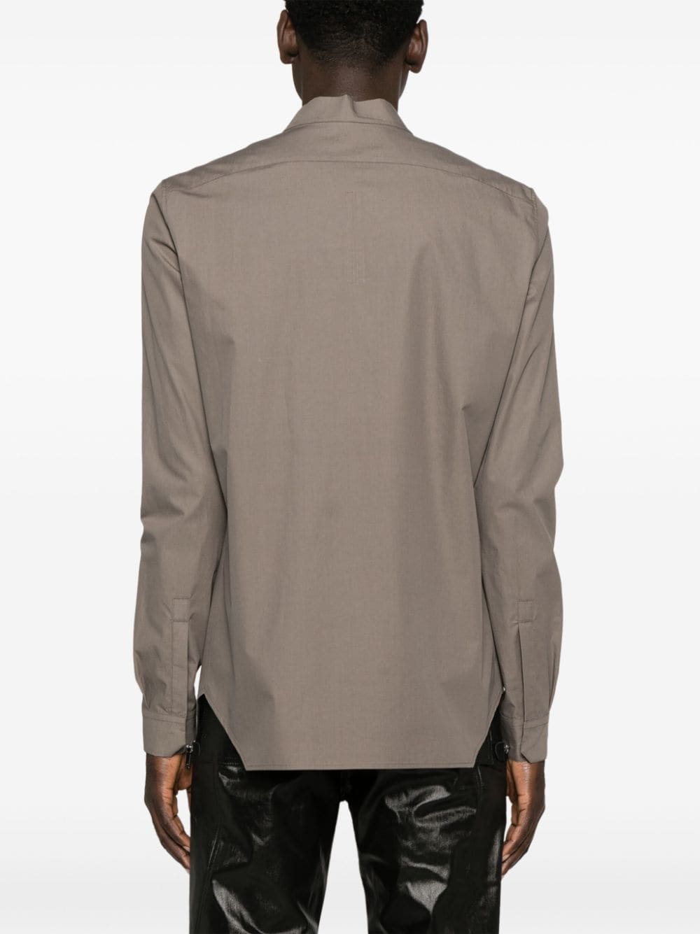 Shop Rick Owens Faun Snap-up Shirt In Grey