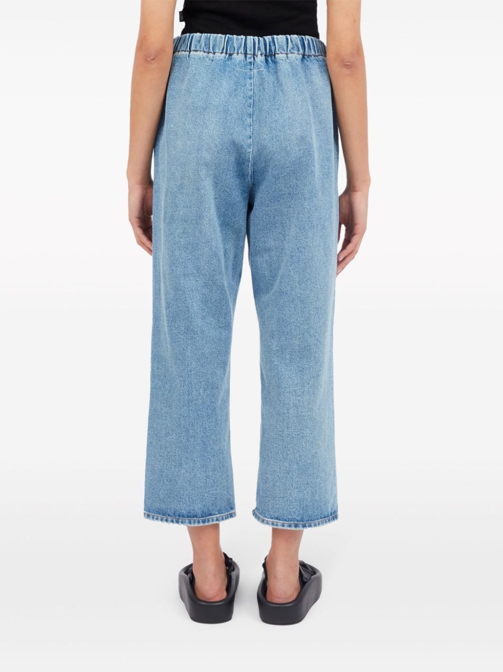 MM6 Maison Margiela Cropped jeans met elastische taille Blauw