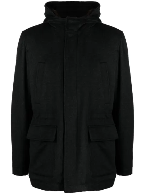 Corneliani hooded virgin wool jacket