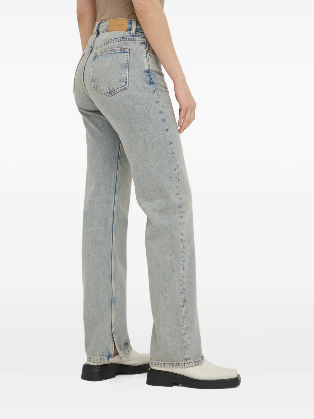 SAMSOE Susan jeans met split Blauw