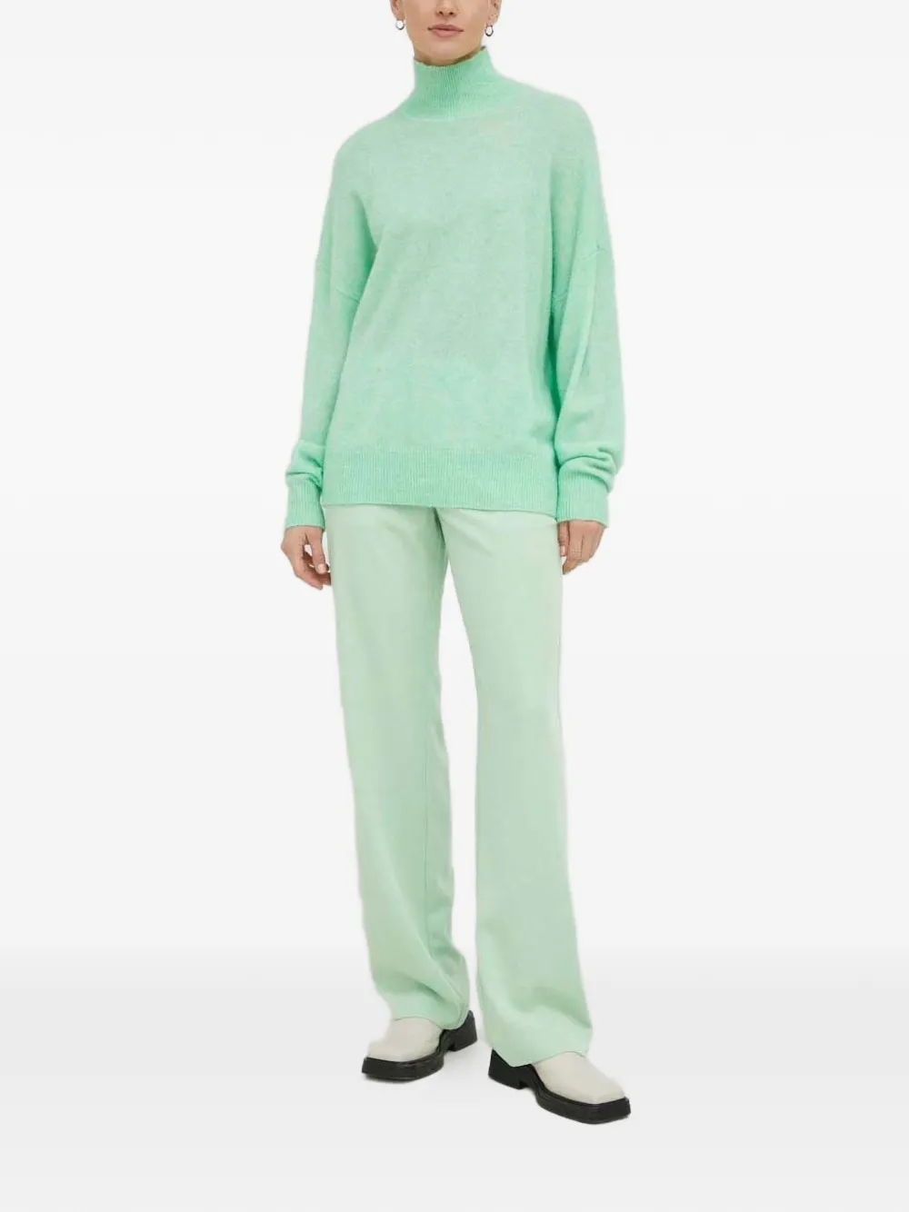 SAMSOE Elastische broek Groen