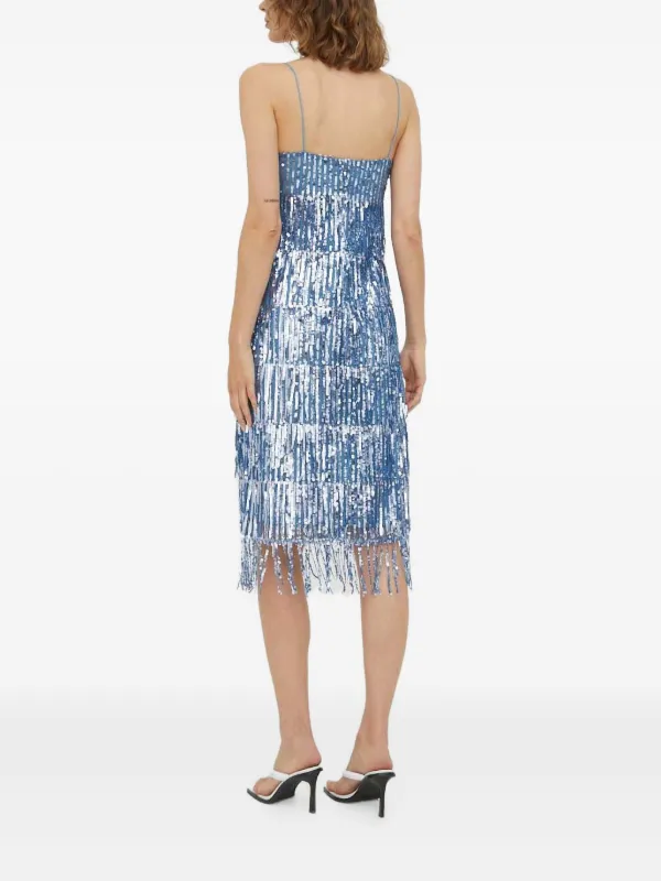 sequin fringed mini dress Fringe – Madison Lily®️Apparel adhesive bra Women Sequin V Neck Fringe